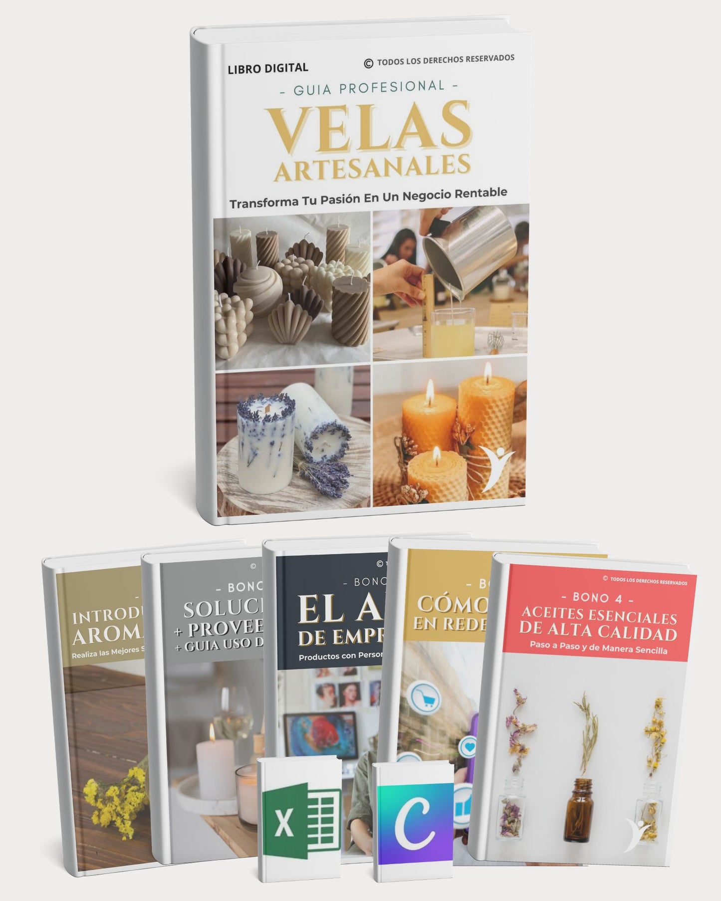Guía Profesional de Velas Artesanales - Crea y Emprende con Éxito + 9 Bonos